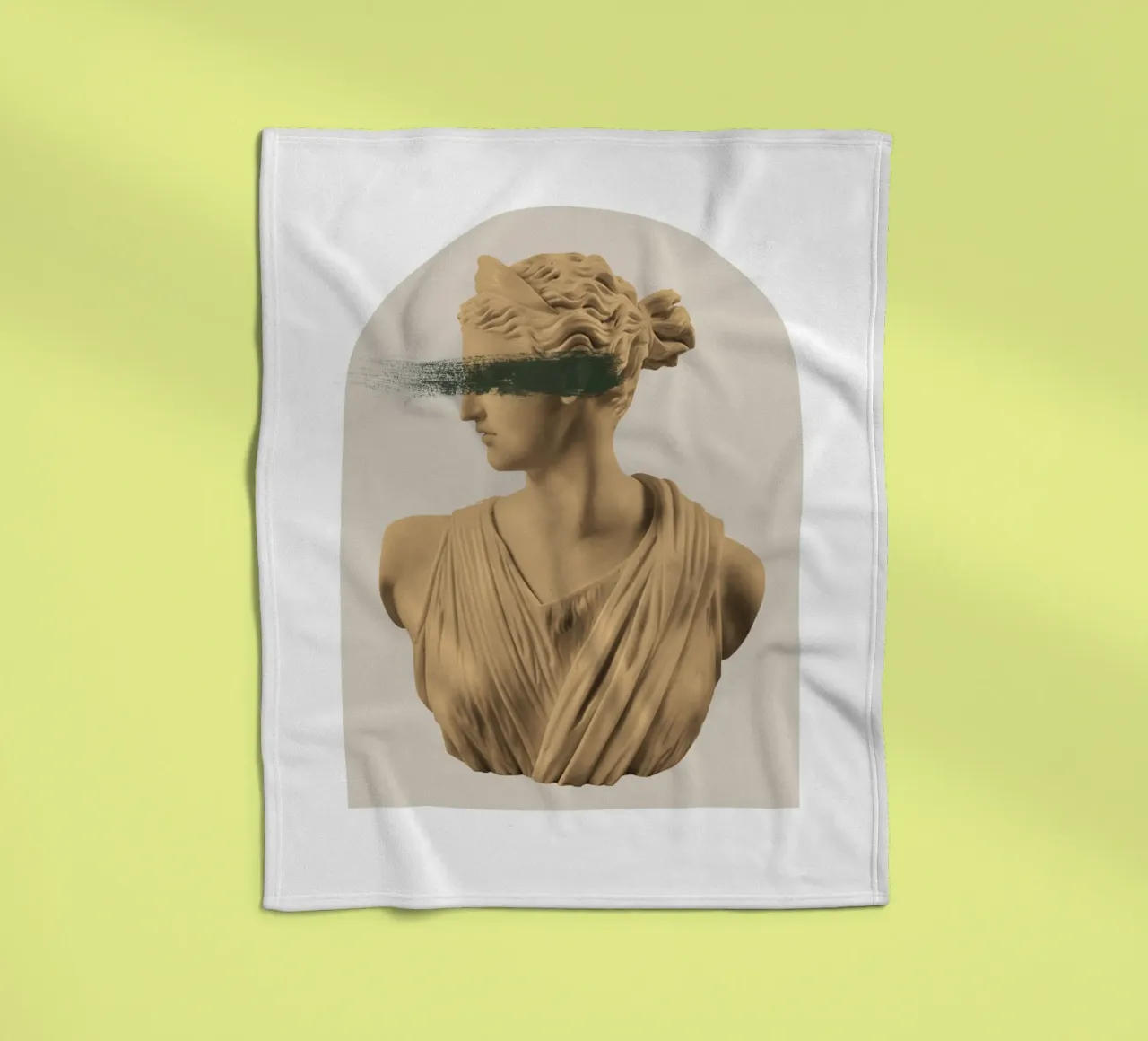 Artemis Arch - Goddess Yellow and Green coperta in pile da GraceDigitalArtCo