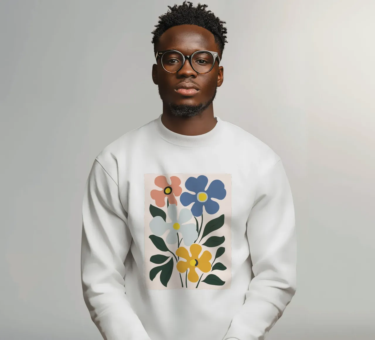 Design floreale retrò - Murale e accessori colorati felpa da Whole©