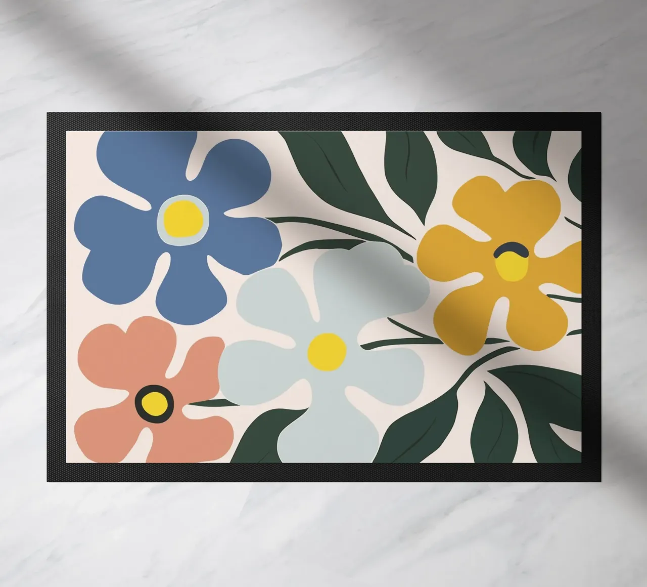 Design floreale retrò - Murale e accessori colorati zerbino da Whole©