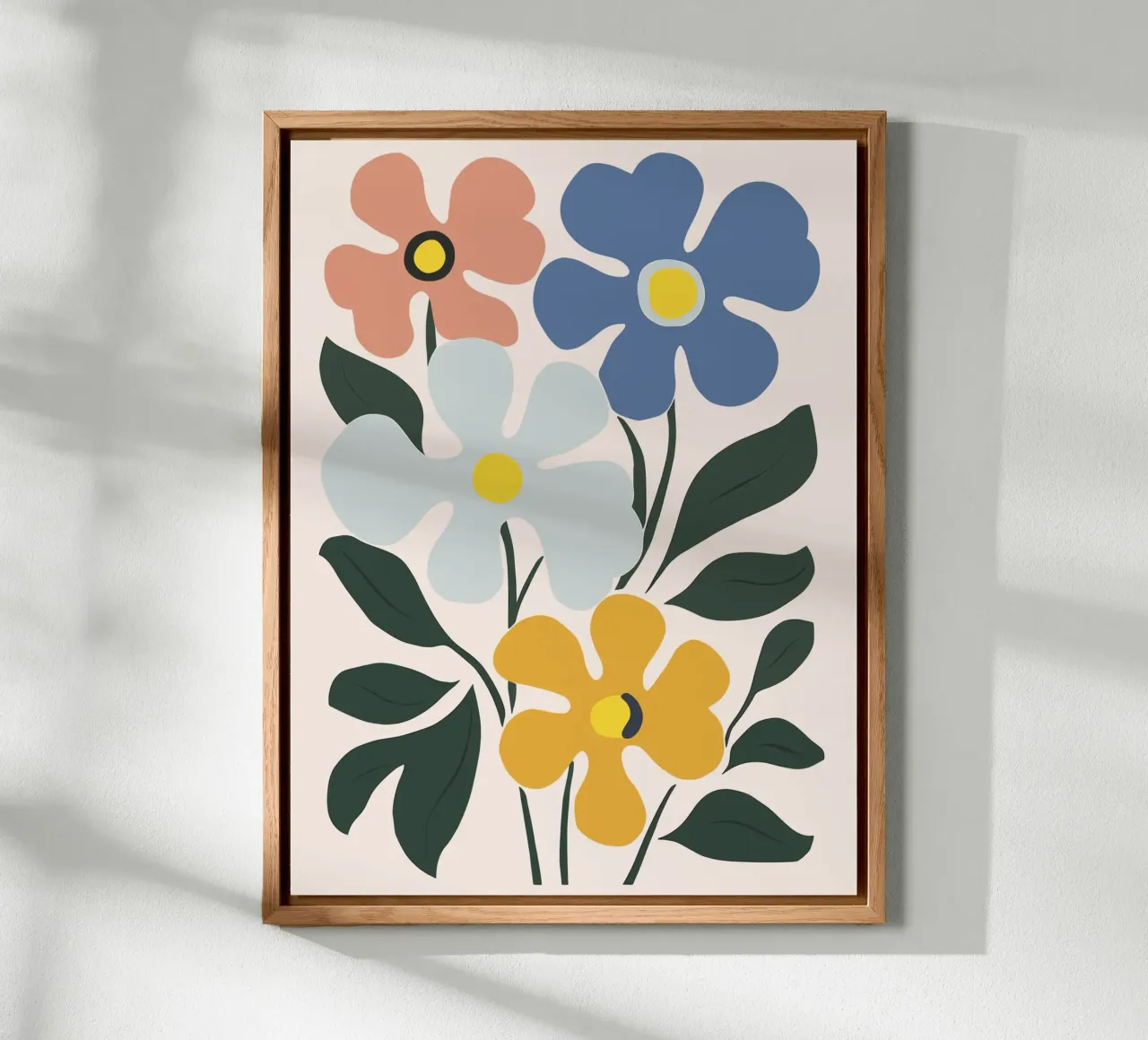 Design floreale retrò - Murale e accessori colorati alluminio dibond da Whole©