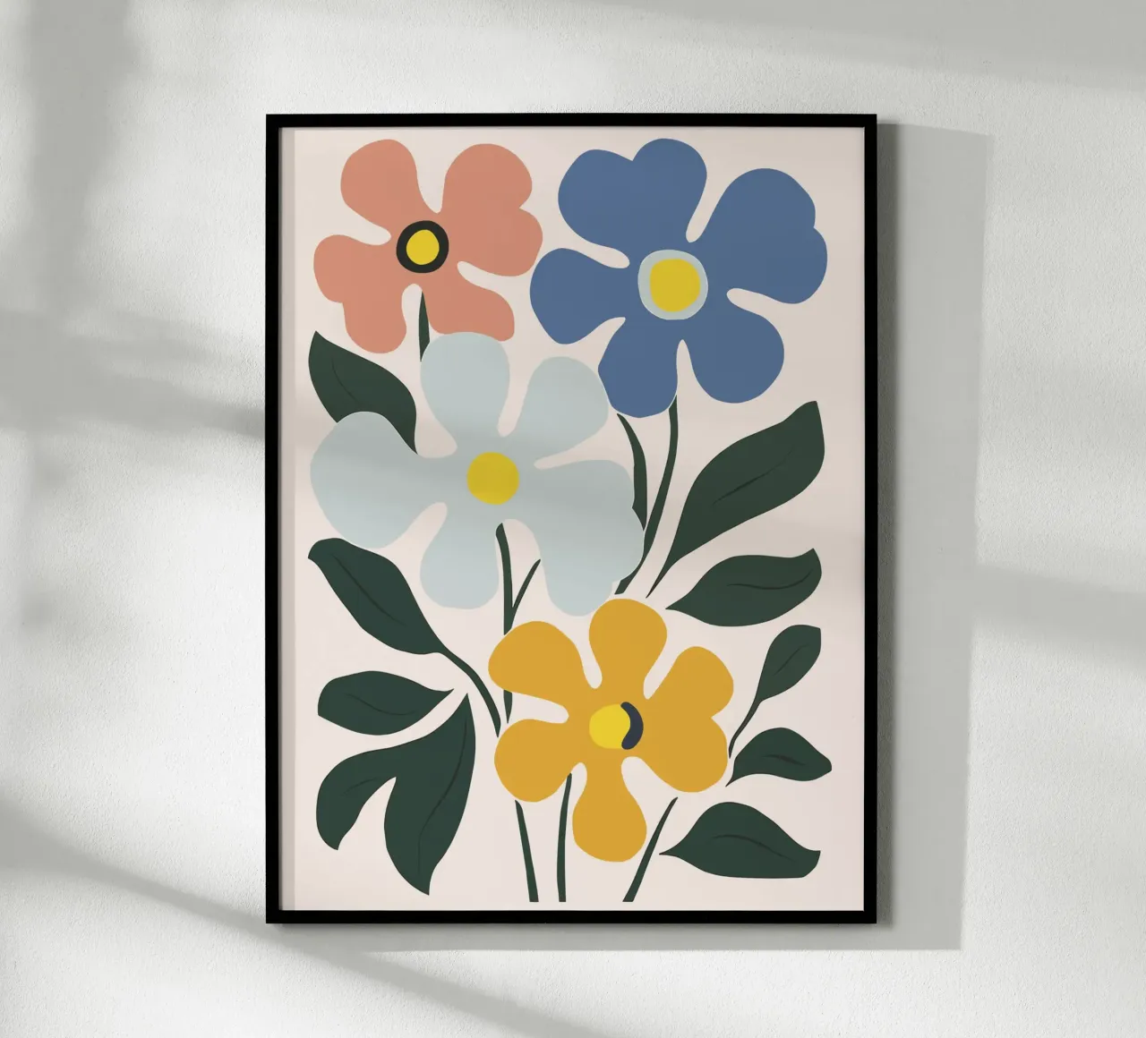Design floreale retrò - Murale e accessori colorati carta hahnemühle da Whole©