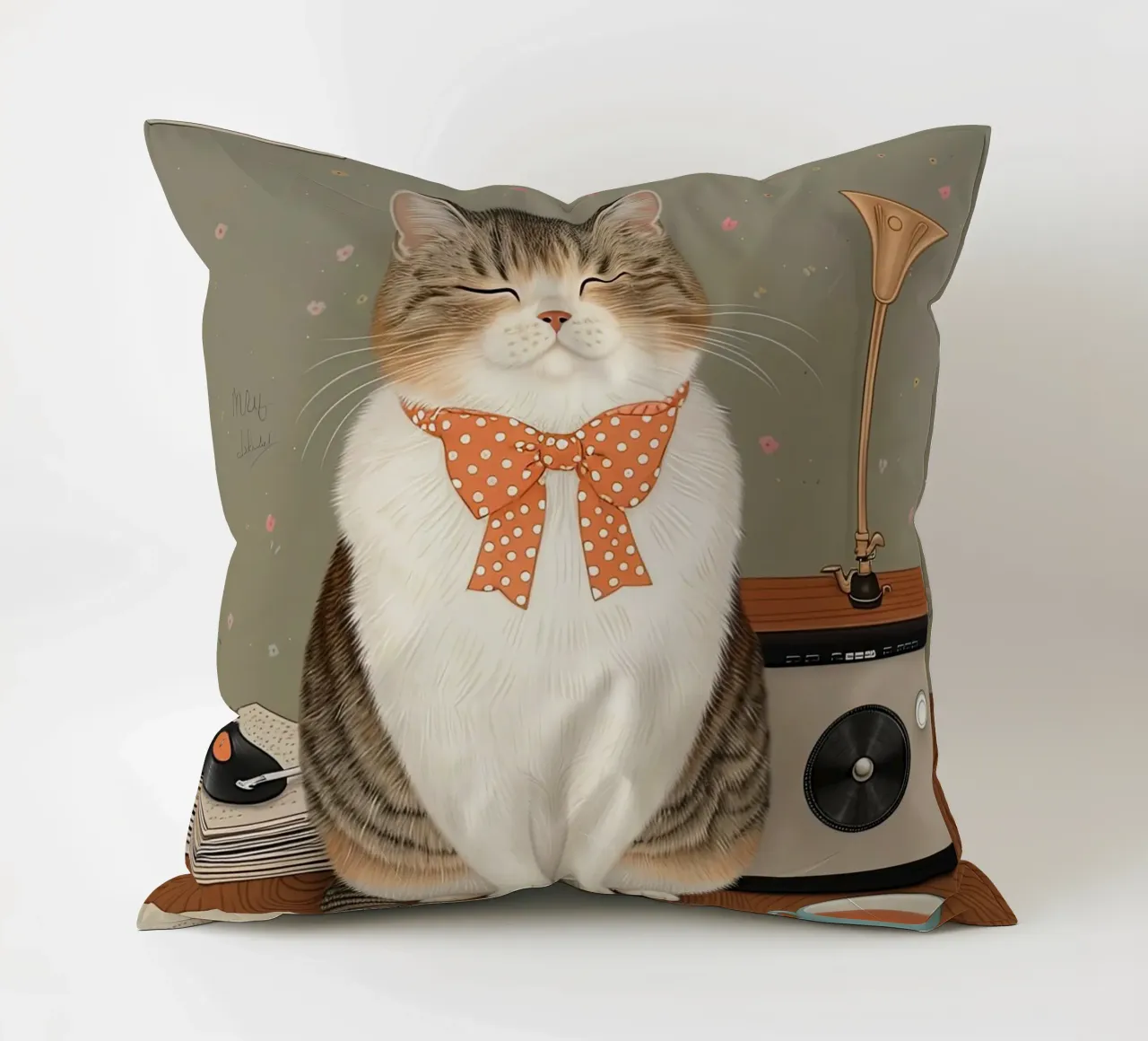 L'accogliente melodia del gatto cuscino da Rustic Grace Studio 02