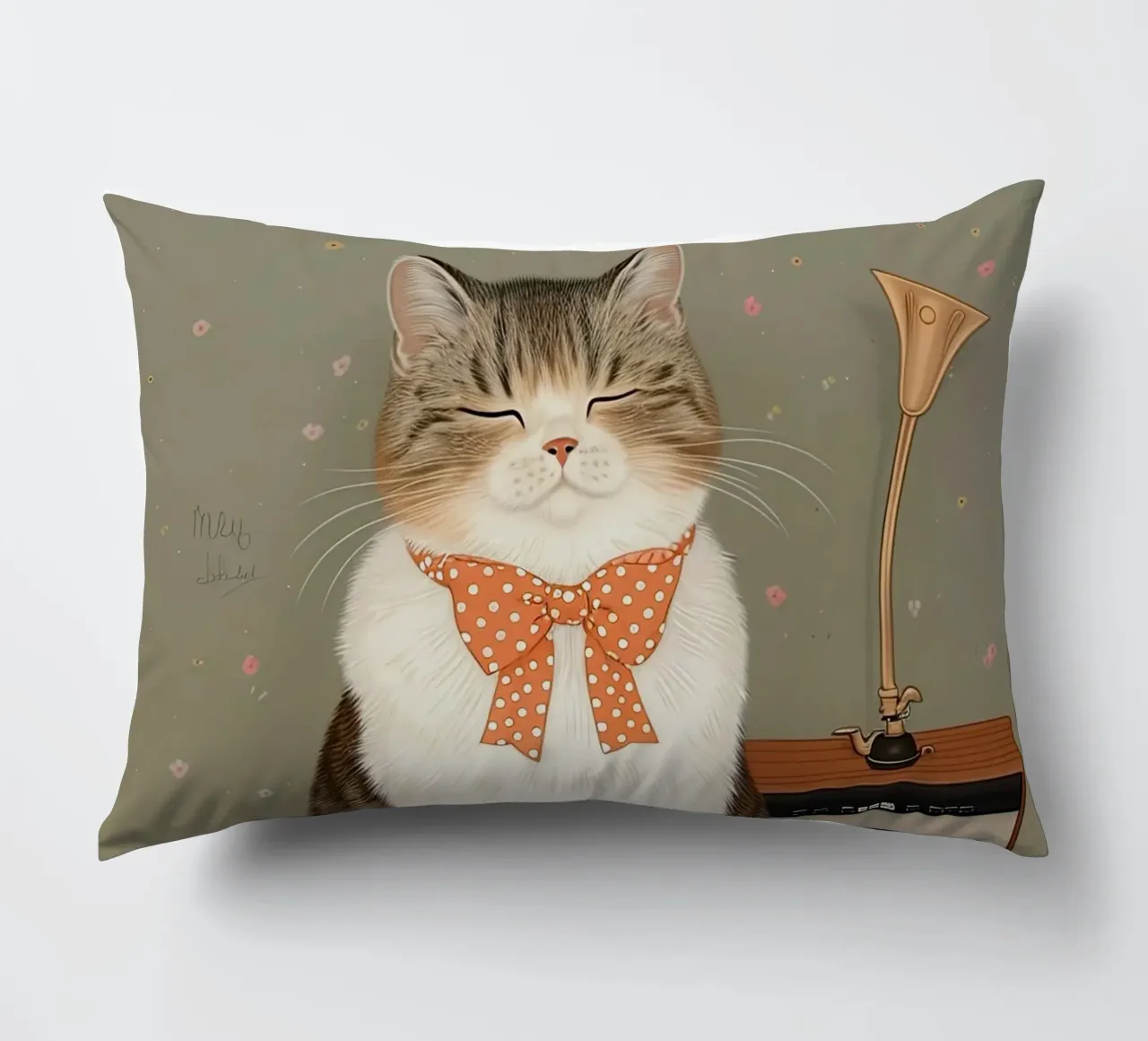 L'accogliente melodia del gatto cuscino da Rustic Grace Studio 02