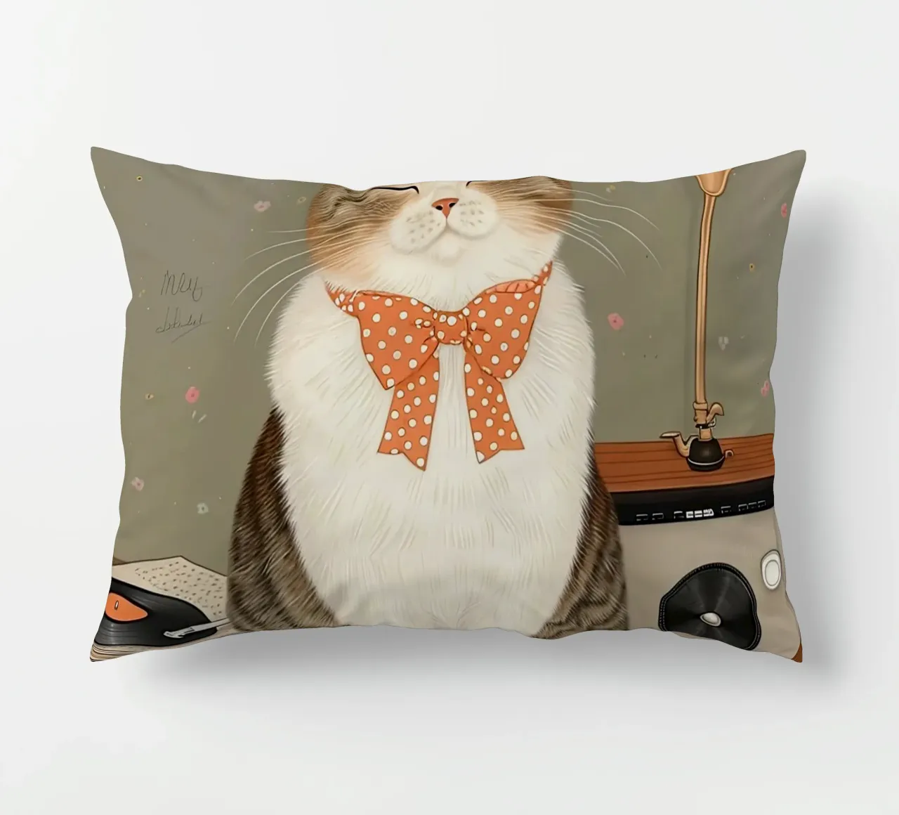 L'accogliente melodia del gatto cuscino da Rustic Grace Studio 02
