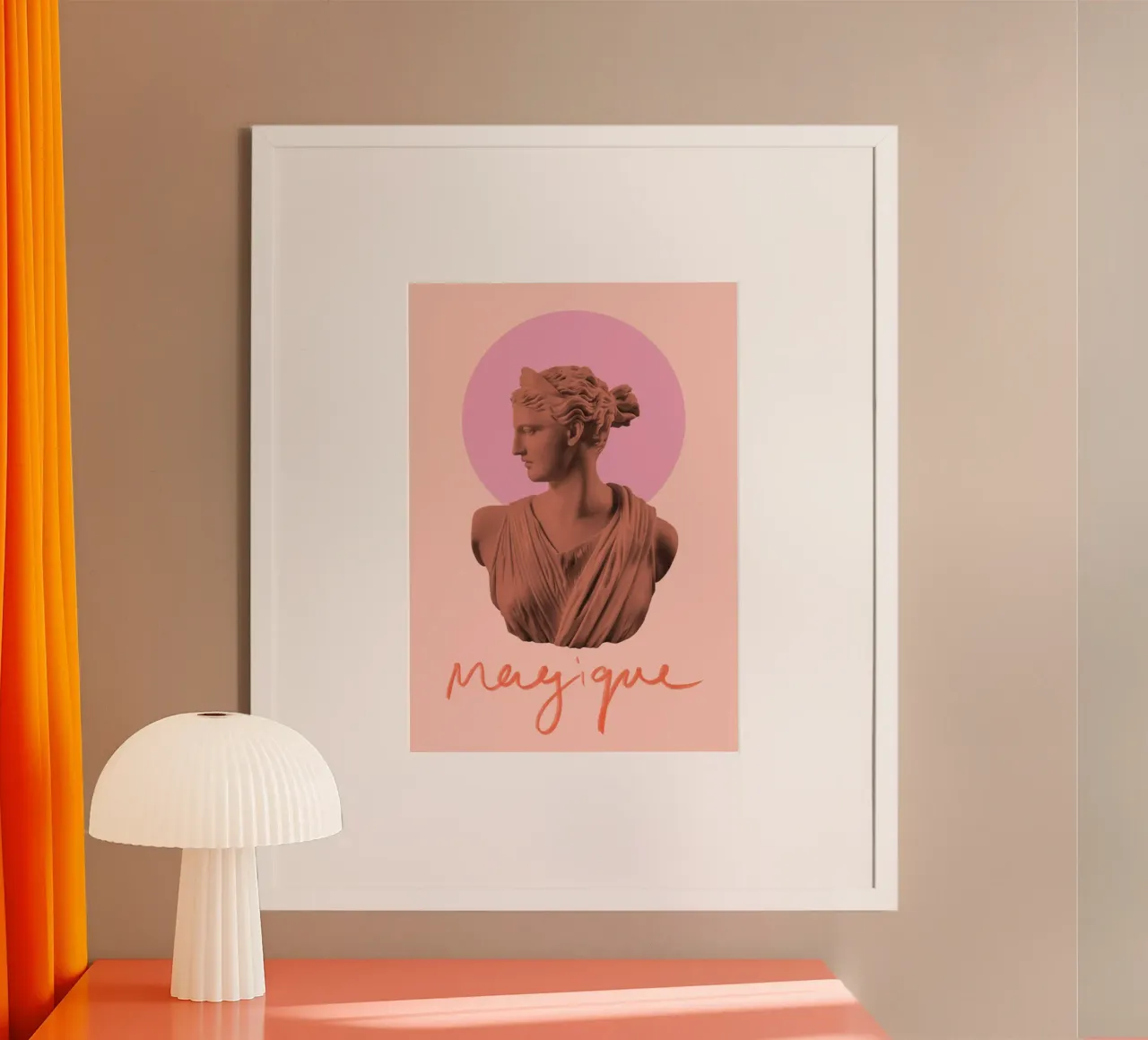 Magique Goddess poster con telaio in alluminio da GraceDigitalArtCo