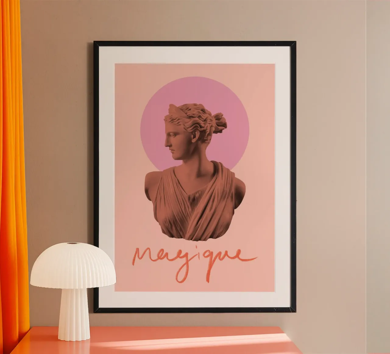 Magique Goddess poster con telaio in alluminio da GraceDigitalArtCo