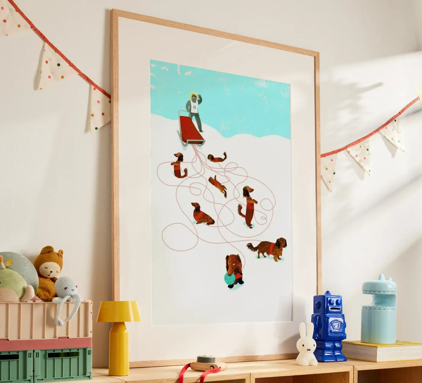 Sled dog poster by Ellen Weinstein