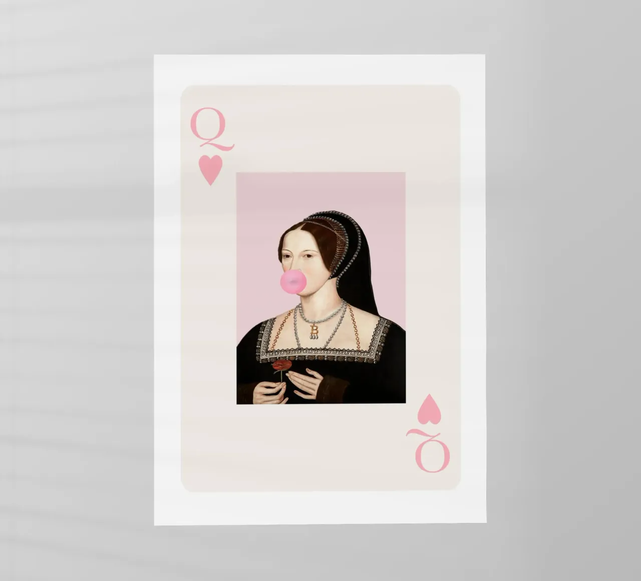 Anne Boleyn Playing Card Print pellicola backlit da GraceDigitalArtCo