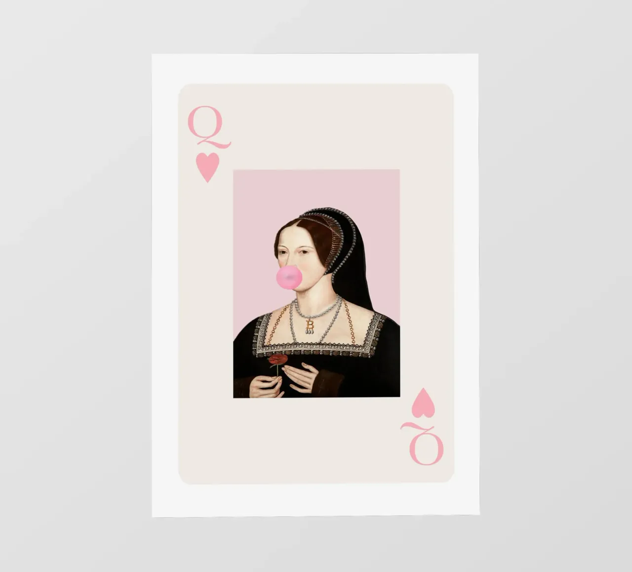 Anne Boleyn Playing Card Print telo in pvc da GraceDigitalArtCo