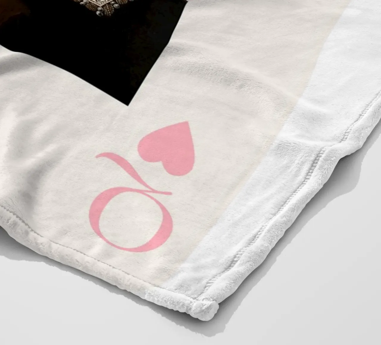 Anne Boleyn Playing Card Print coperta in pile da GraceDigitalArtCo
