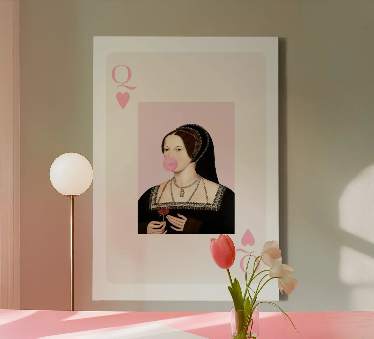Anne Boleyn Playing Card Print canvas by GraceDigitalArtCo