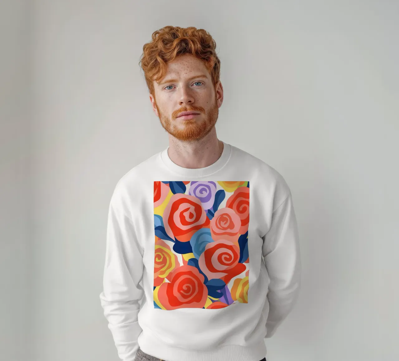 Rose astratte - Design e decorazioni artistiche colorate felpa da Whole©