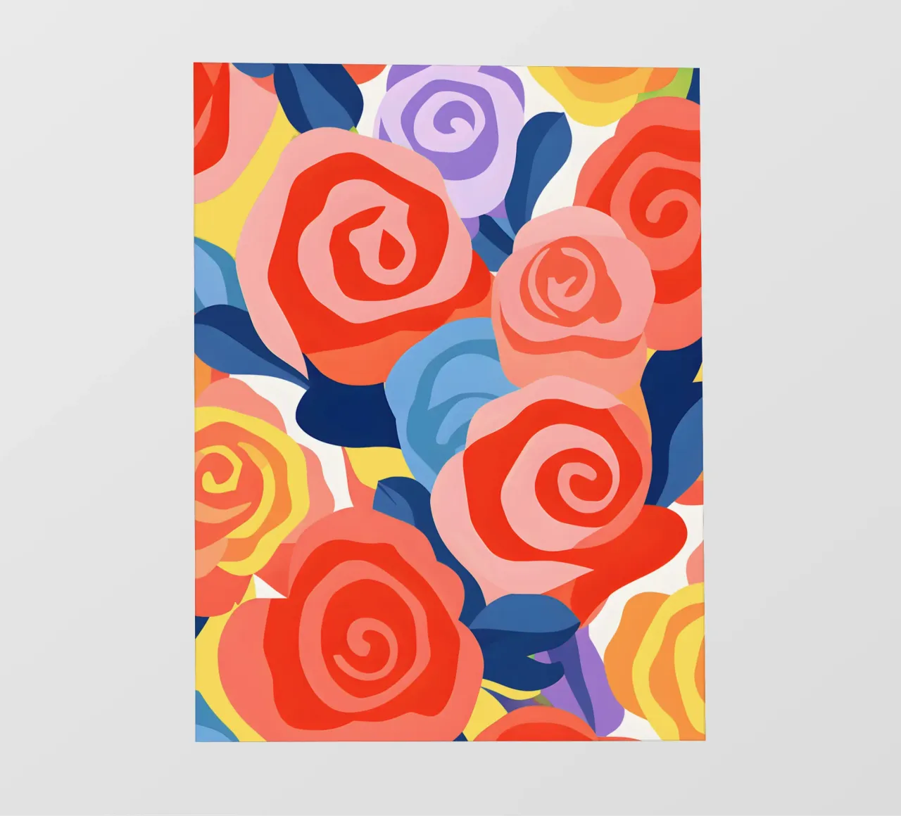 Rose astratte - Design e decorazioni artistiche colorate telo in pvc da Whole©