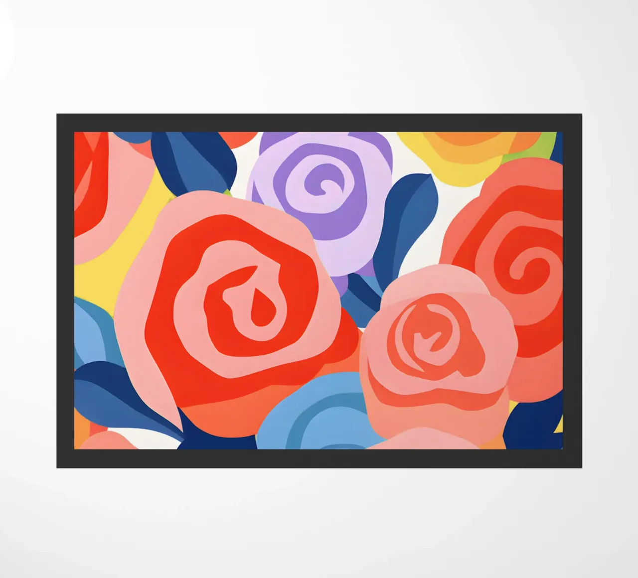 Rose astratte - Design e decorazioni artistiche colorate zerbino da Whole©