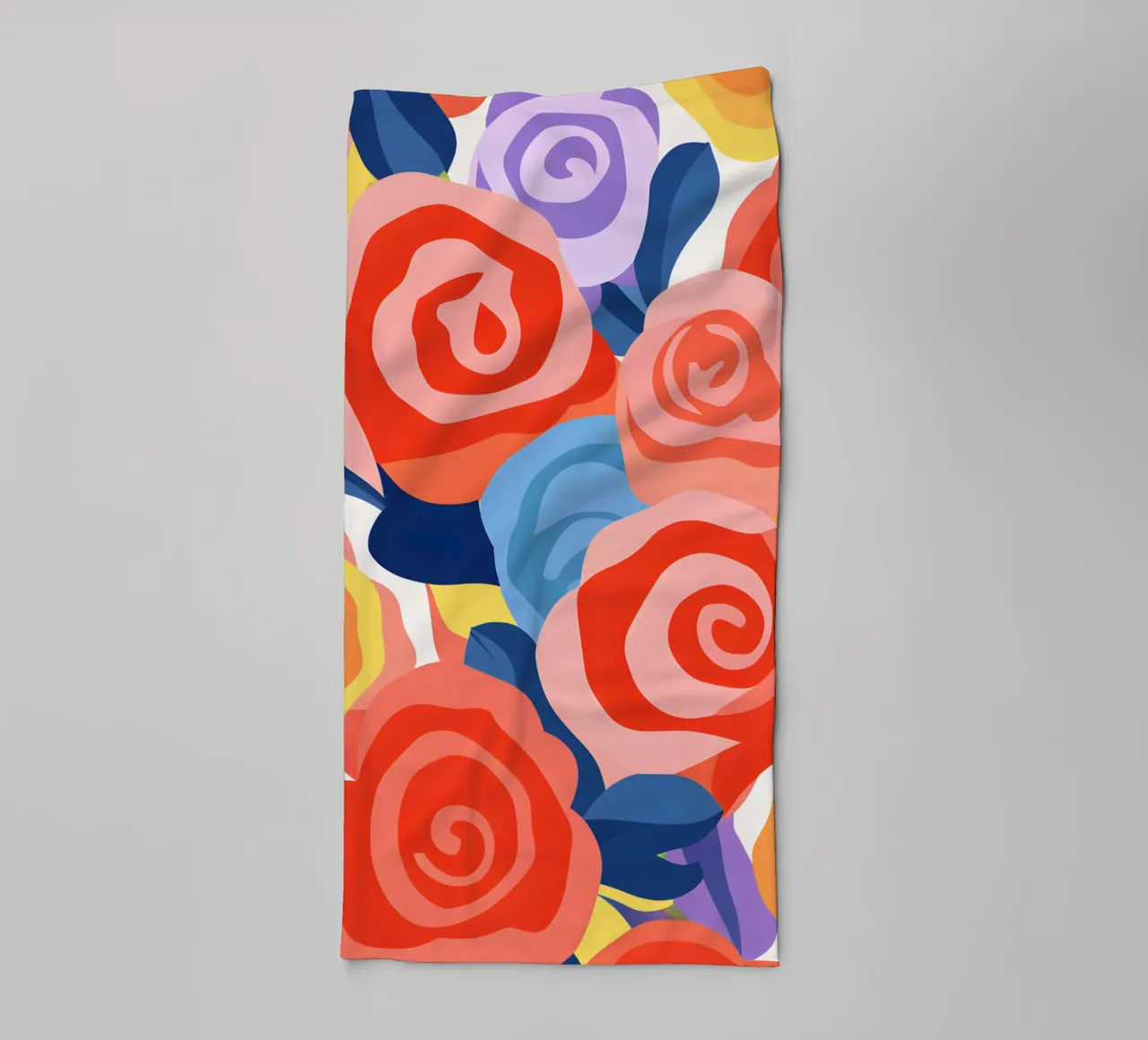 Rose astratte - Design e decorazioni artistiche colorate asciugamano da bagno da Whole©