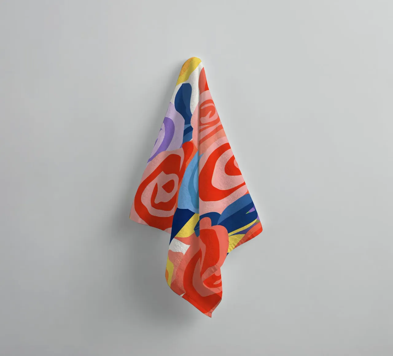 Rose astratte - Design e decorazioni artistiche colorate asciugamano da bagno da Whole©
