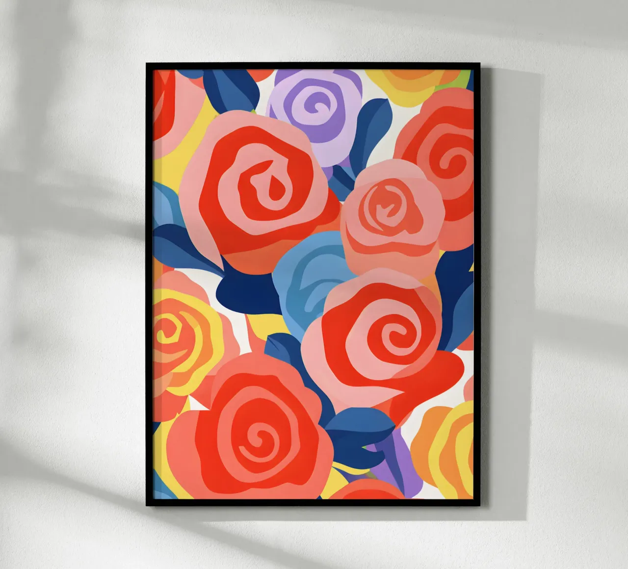 Rose astratte - Design e decorazioni artistiche colorate carta hahnemühle da Whole©