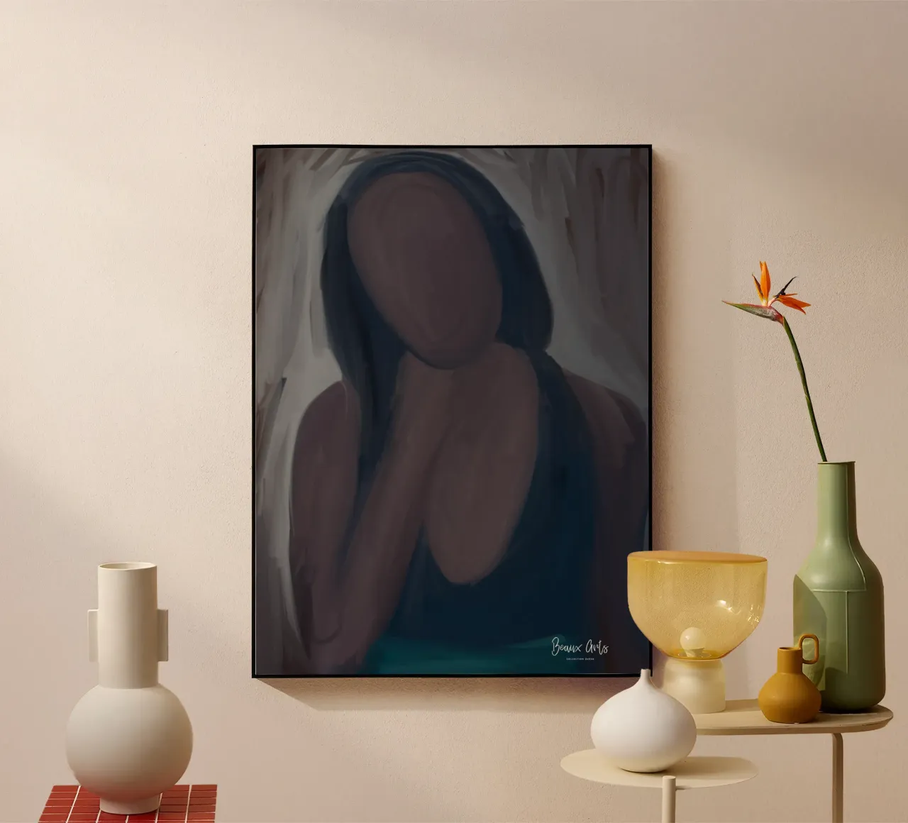 Afro Unknown acryl van Mathudace Créas