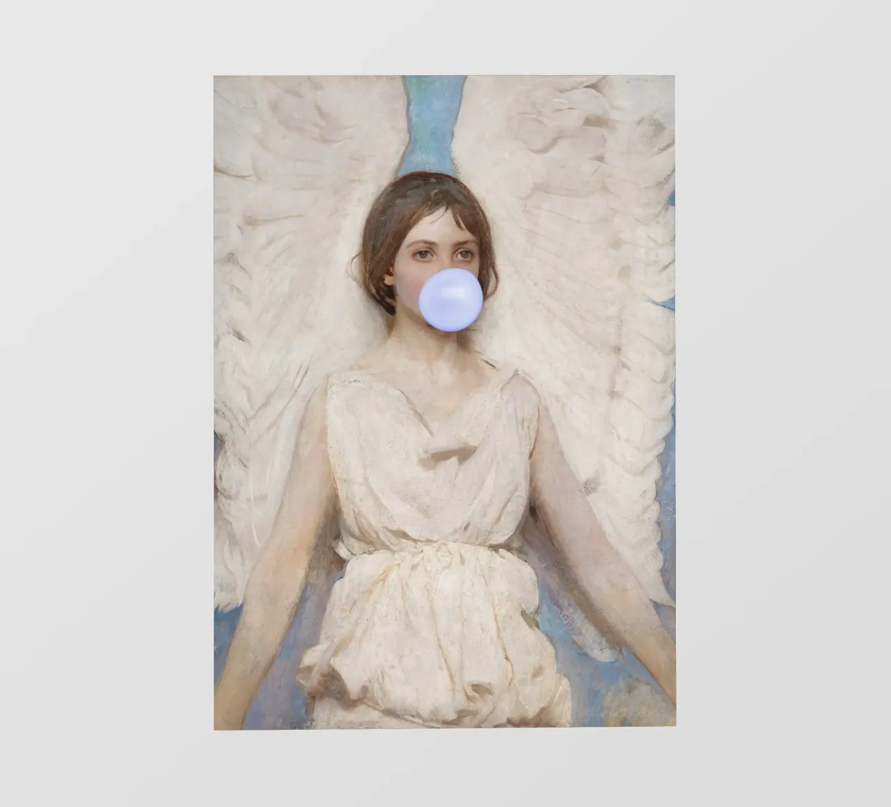 Angel with bubble-gum pellicola backlit da GraceDigitalArtCo