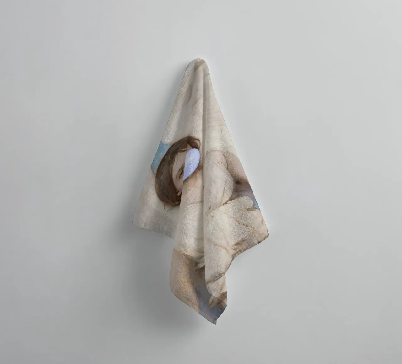 Angel with bubble-gum towel by GraceDigitalArtCo