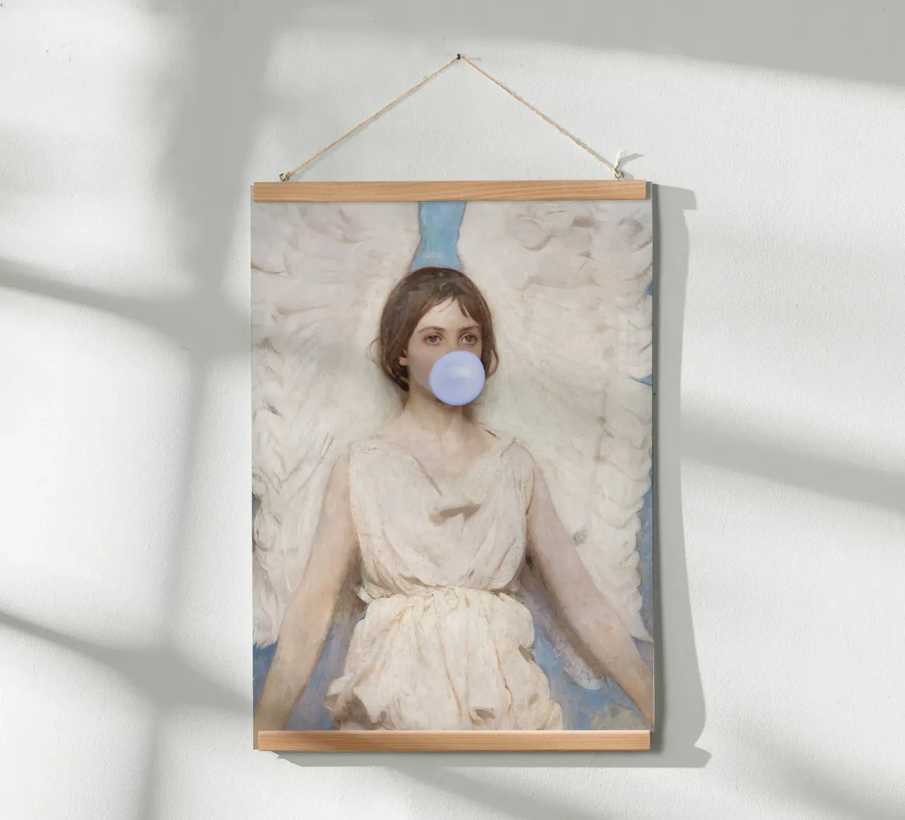 Angel with bubble-gum carta hahnemühle da GraceDigitalArtCo