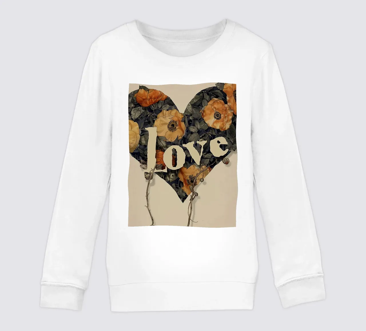 Cuore d'amore floreale felpa bambino da Rustic Grace Studio 02