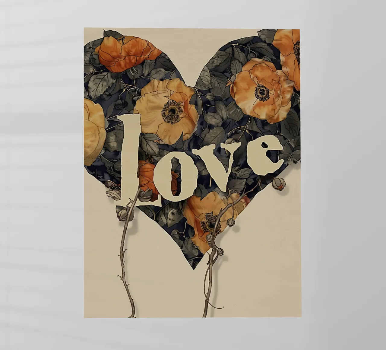 Cuore d'amore floreale pellicola backlit da Rustic Grace Studio 02