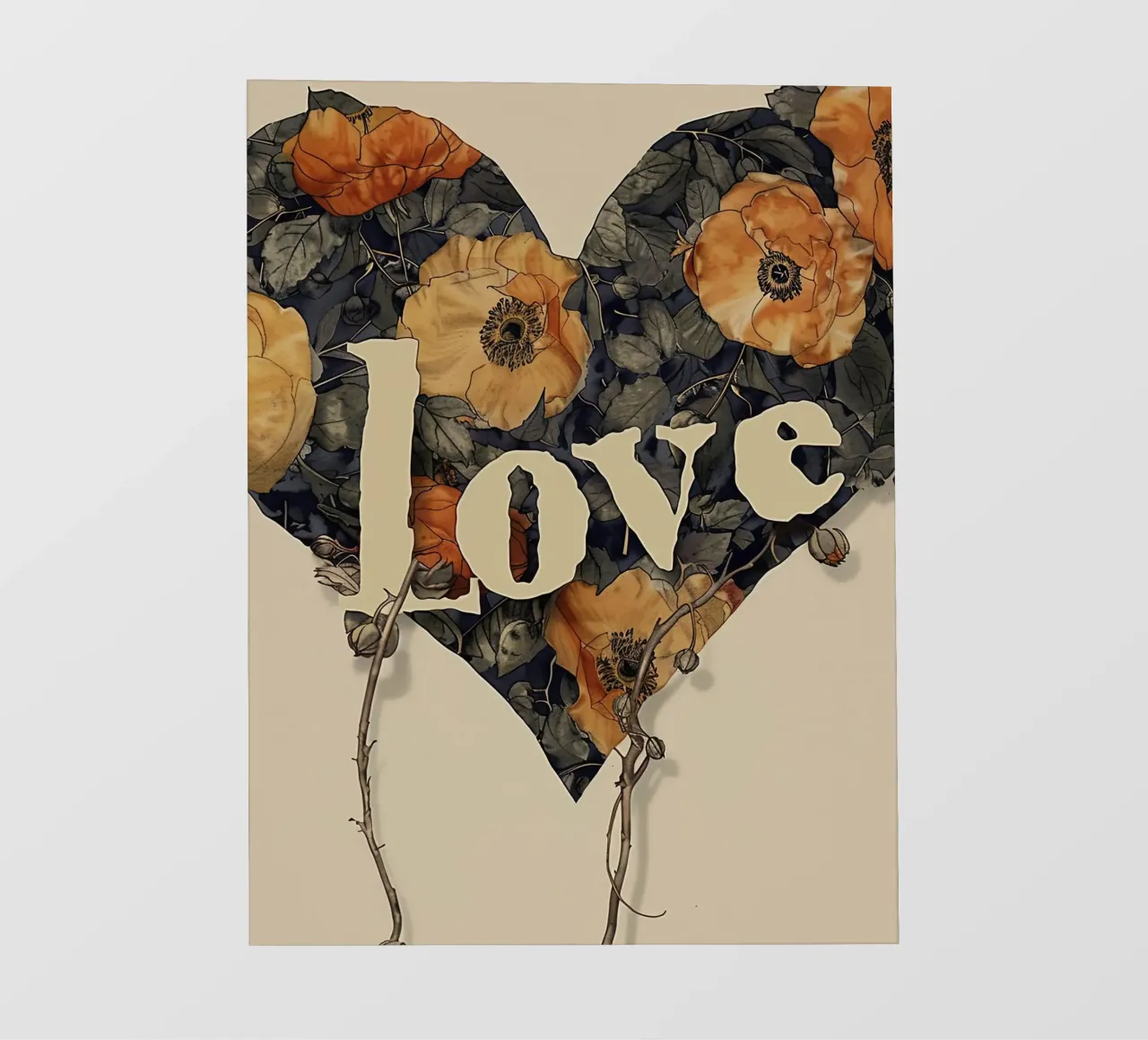 Cuore d'amore floreale telo in pvc da Rustic Grace Studio 02