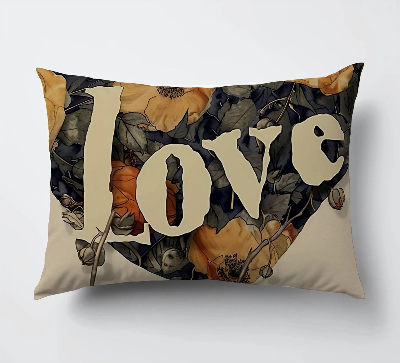 Bloemenhart van liefde kussen van Rustic Grace Studio 02