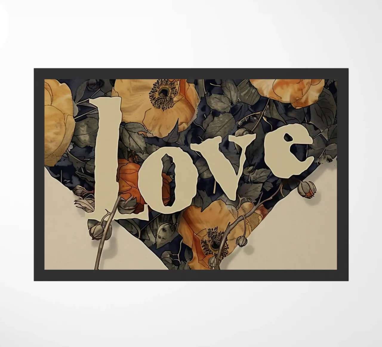 Cuore d'amore floreale zerbino da Rustic Grace Studio 02