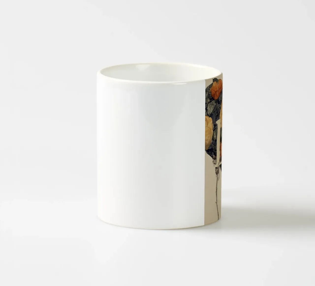 Cuore d'amore floreale tazza in ceramica da Rustic Grace Studio 02