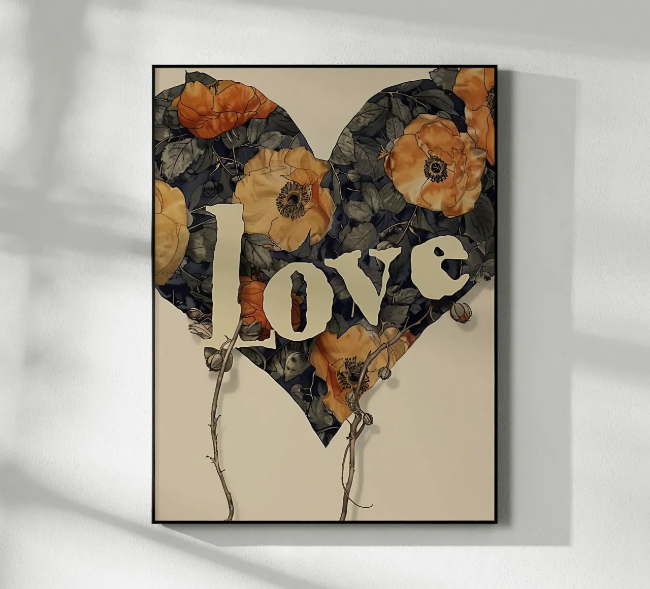 Cuore d'amore floreale plexiglass da Rustic Grace Studio 02