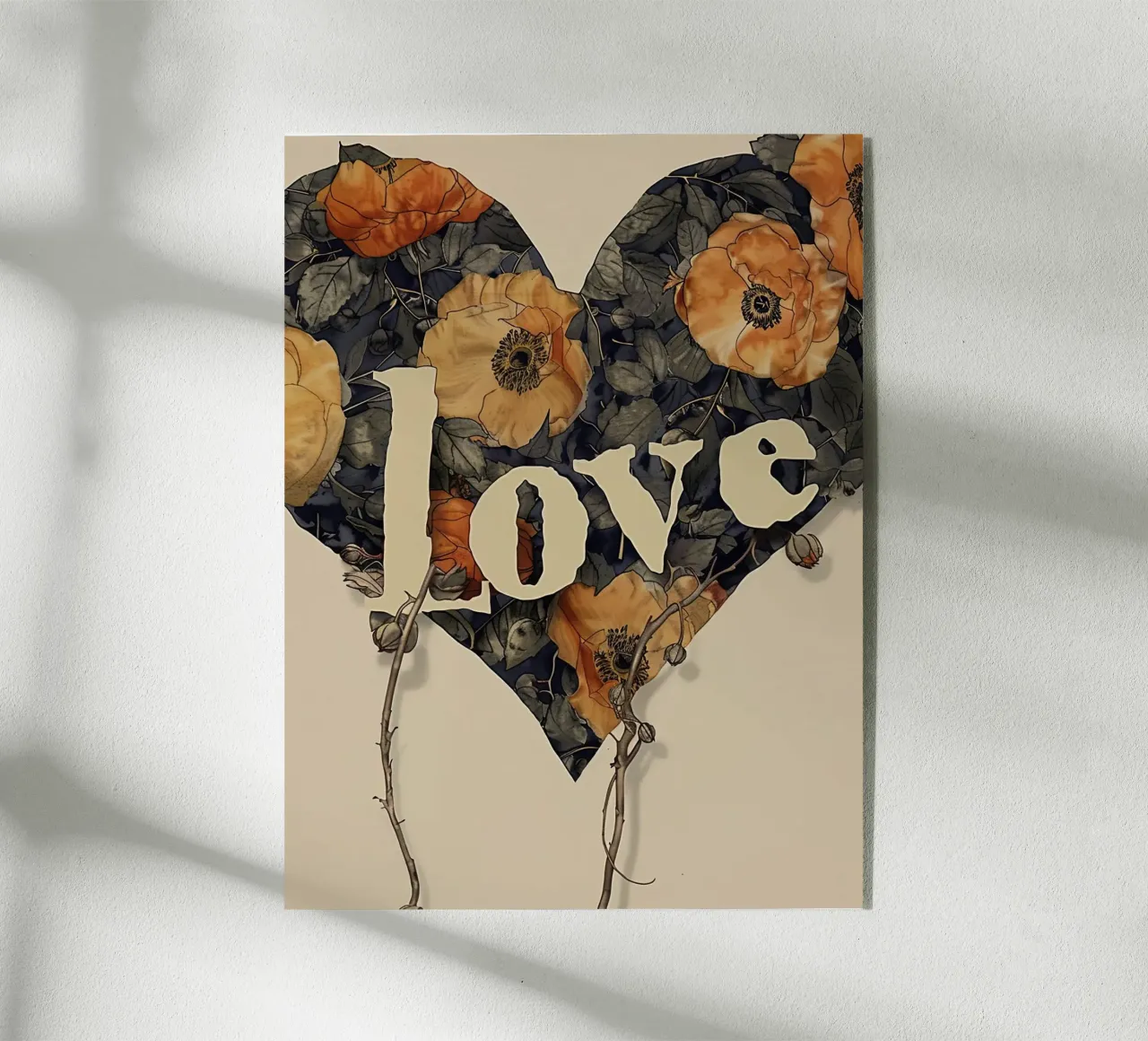 Cuore d'amore floreale plexiglass da Rustic Grace Studio 02