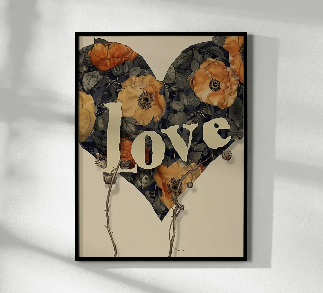 Cuore d'amore floreale carta hahnemühle da Rustic Grace Studio 02