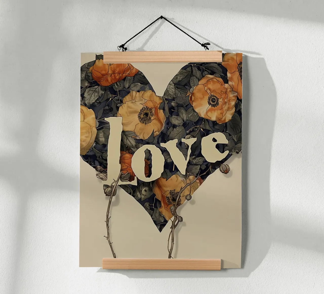 Cuore d'amore floreale carta hahnemühle da Rustic Grace Studio 02
