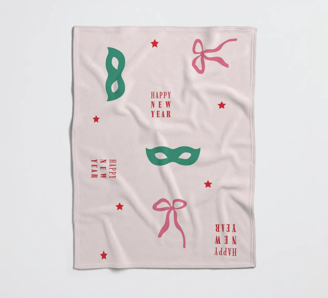 New Year Pattern 2 fleece blanket by janamossmann
