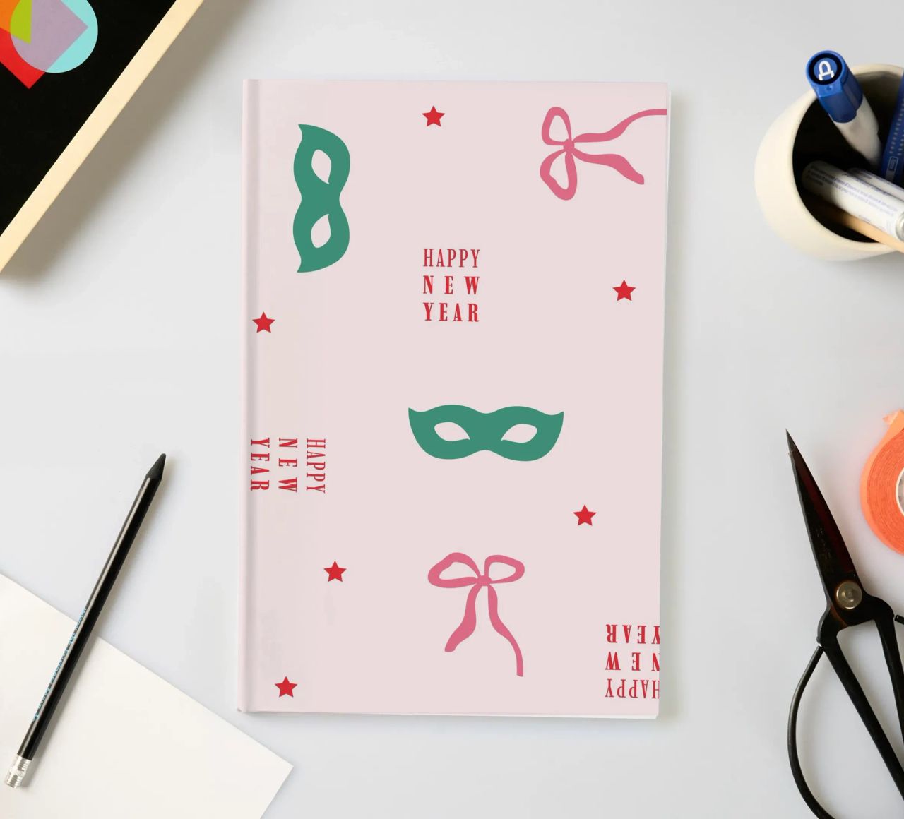 New Year Pattern 2 notebook by janamossmann