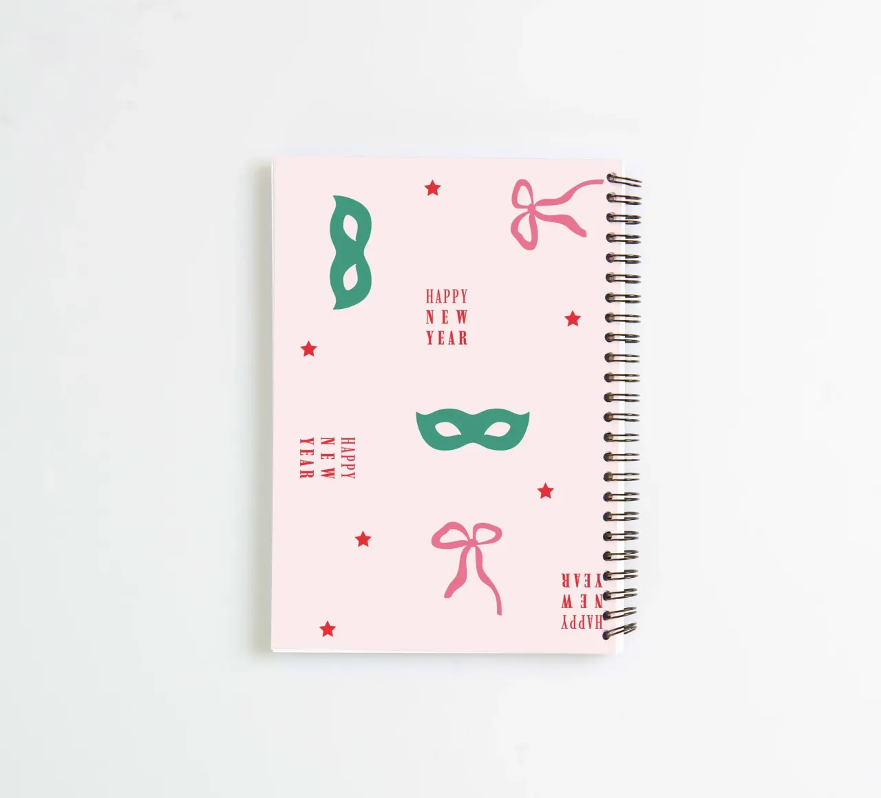 New Year Pattern 2 spiral notebook by janamossmann