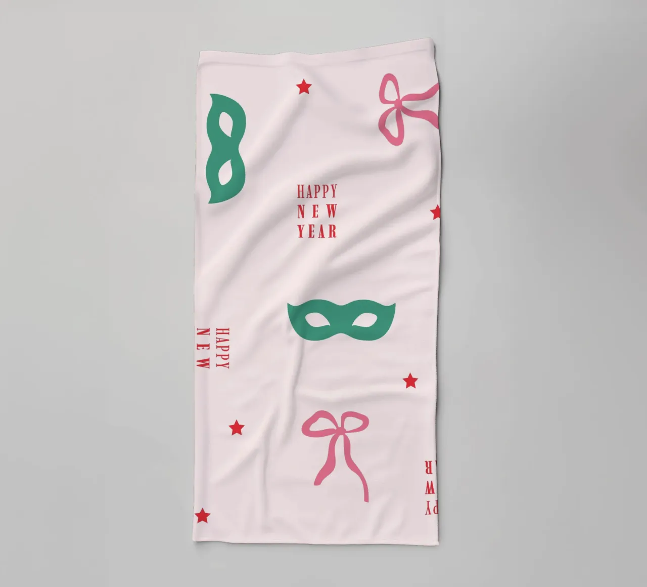 New Year Pattern 2 towel by janamossmann
