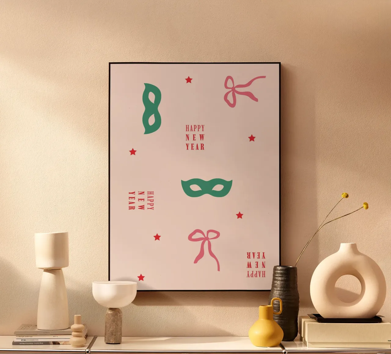 New Year Pattern 2 acryl van janamossmann