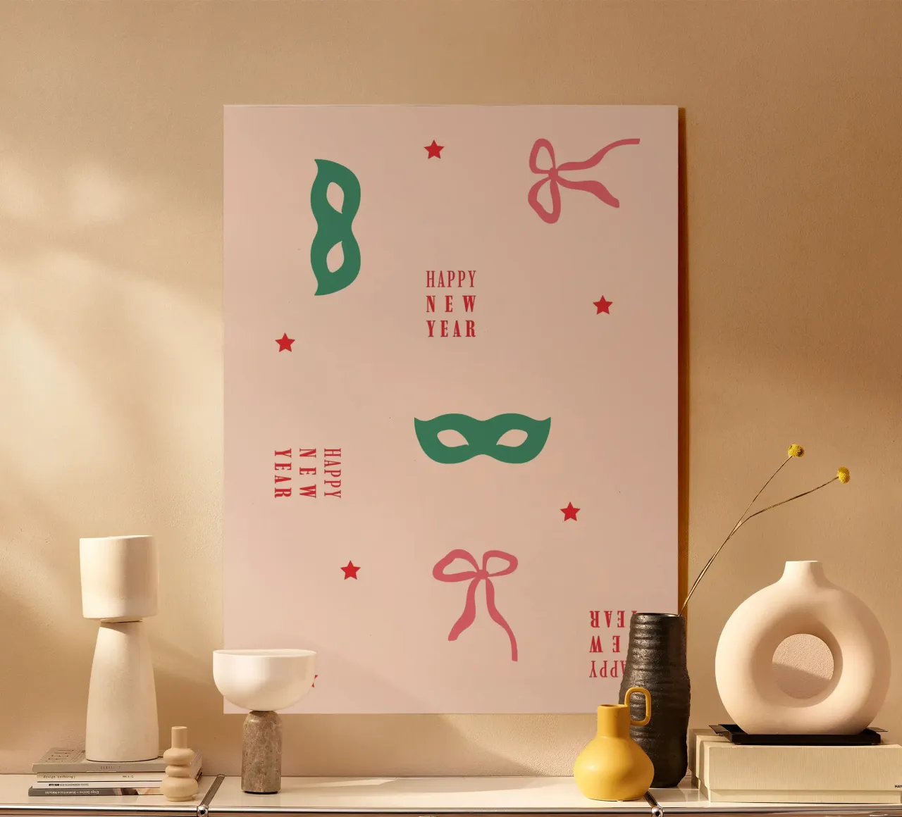 New Year Pattern 2 acryl van janamossmann