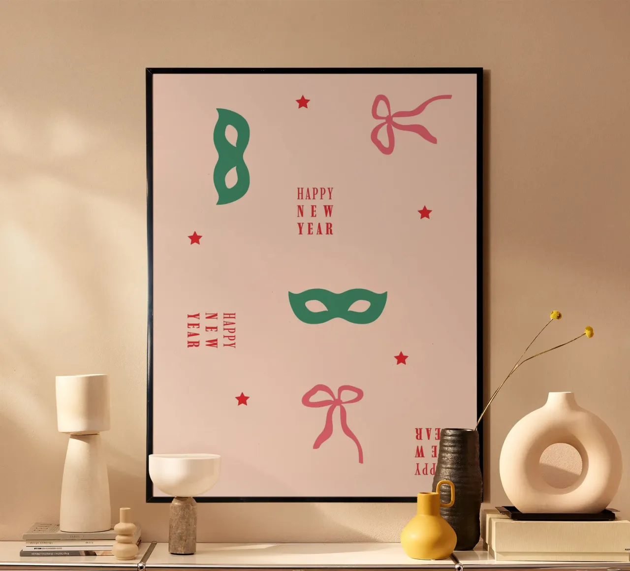 New Year Pattern 2 poster by janamossmann