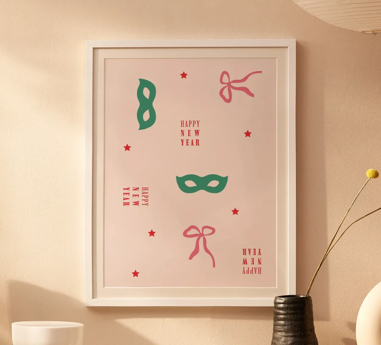New Year Pattern 2 poster by janamossmann