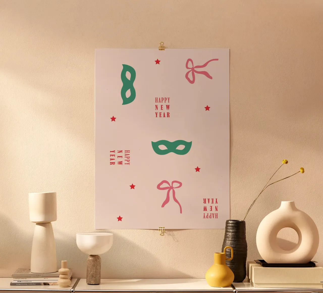 New Year Pattern 2 poster by janamossmann