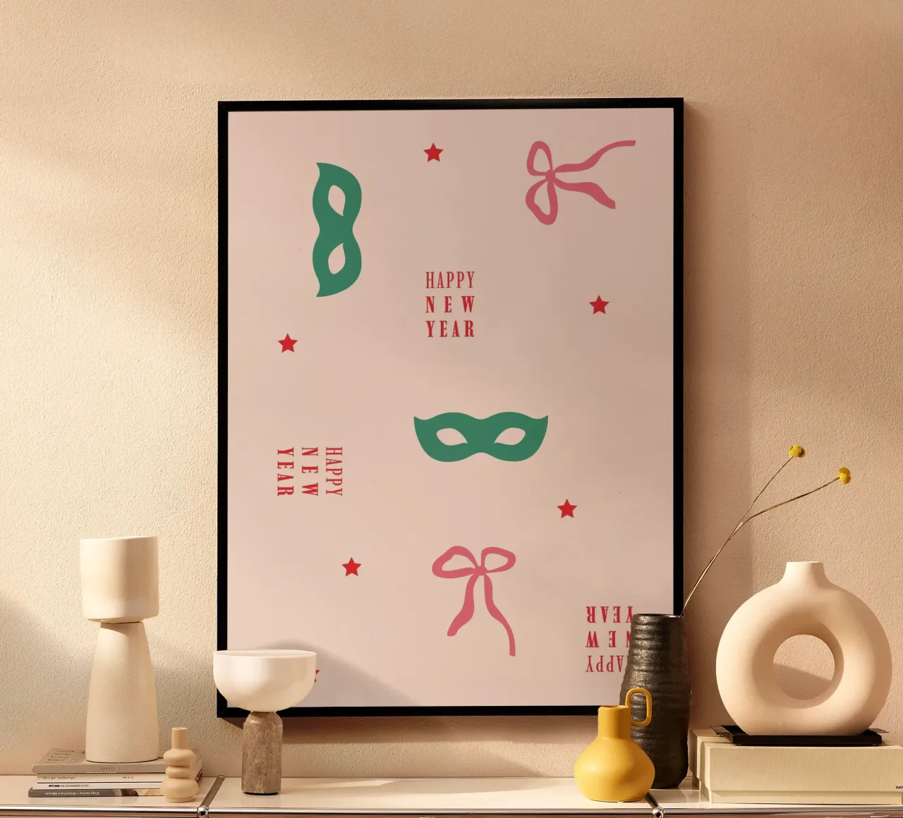 New Year Pattern 2 poster by janamossmann