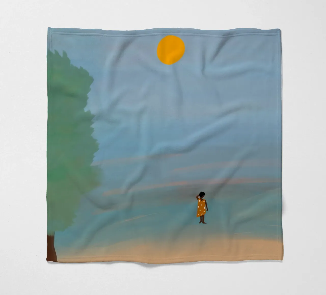 Afro Ruby fleece blanket by Mathudace Créas