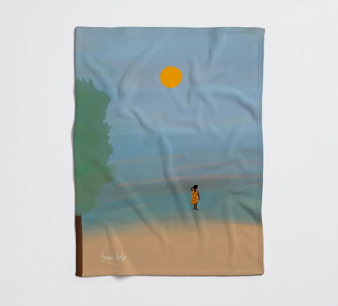 Afro Ruby fleece blanket by Mathudace Créas