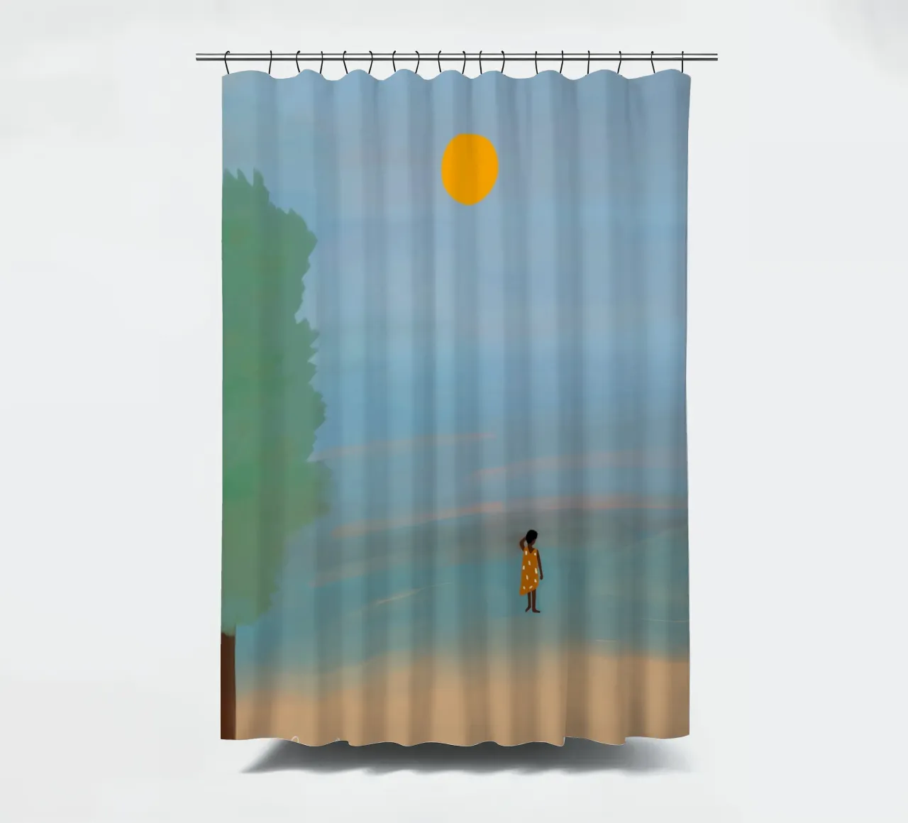 Afro Ruby Duschvorhang von Mathudace Créas