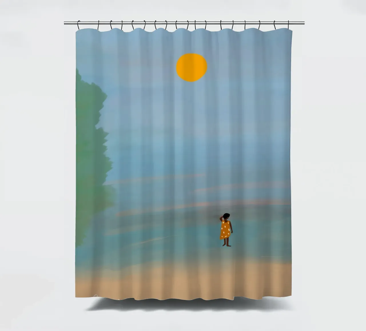 Afro Ruby Duschvorhang von Mathudace Créas