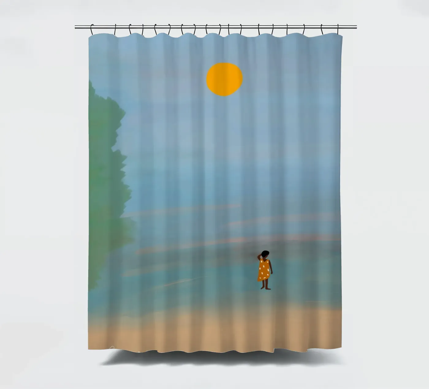 Afro Ruby rideau de douche de Mathudace Créas